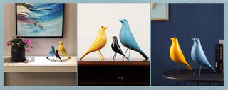 Eames Bird Statues Décor – Handcrafted Scandinavian