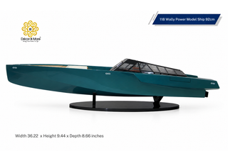 118 Wally Power Model Ship 92cm - Handcrafted Natural Wood Luxury Yacht Display