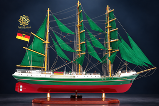ALEXANDER VON HUMBOLDT Model Ship 91cm - Handcrafted Wooden Sailing Ship Display