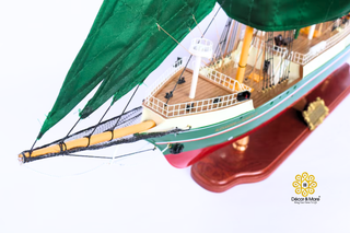 ALEXANDER VON HUMBOLDT Model Ship 91cm - Handcrafted Wooden Sailing Ship Display