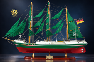 ALEXANDER VON HUMBOLDT Model Ship 91cm - Handcrafted Wooden Sailing Ship Display