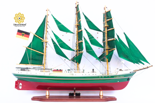 ALEXANDER VON HUMBOLDT Model Ship 91cm - Handcrafted Wooden Sailing Ship Display