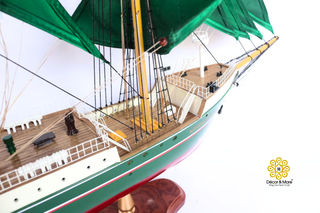 ALEXANDER VON HUMBOLDT Model Ship 91cm - Handcrafted Wooden Sailing Ship Display