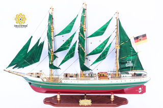 ALEXANDER VON HUMBOLDT Model Ship 91cm - Handcrafted Wooden Sailing Ship Display