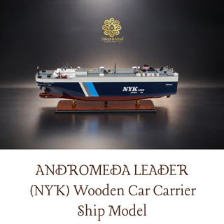 ANDROMEDA LEADER (NYK) Wooden Car Carrier Ship Model - 71cm Handcrafted Custom-Made Replica
