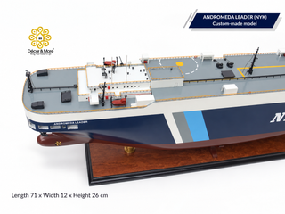 ANDROMEDA LEADER (NYK) Wooden Car Carrier Ship Model - 71cm Handcrafted Custom-Made Replica