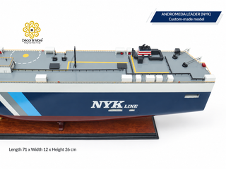 ANDROMEDA LEADER (NYK) Wooden Car Carrier Ship Model - 71cm Handcrafted Custom-Made Replica