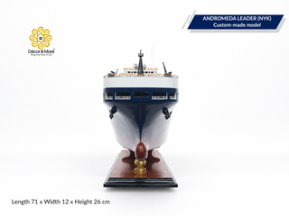 ANDROMEDA LEADER (NYK) Wooden Car Carrier Ship Model - 71cm Handcrafted Custom-Made Replica