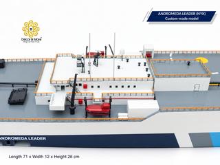 ANDROMEDA LEADER (NYK) Wooden Car Carrier Ship Model - 71cm Handcrafted Custom-Made Replica