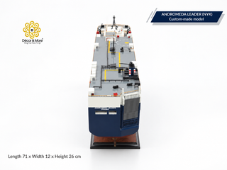 ANDROMEDA LEADER (NYK) Wooden Car Carrier Ship Model - 71cm Handcrafted Custom-Made Replica