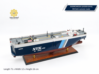 ANDROMEDA LEADER (NYK) Wooden Car Carrier Ship Model - 71cm Handcrafted Custom-Made Replica