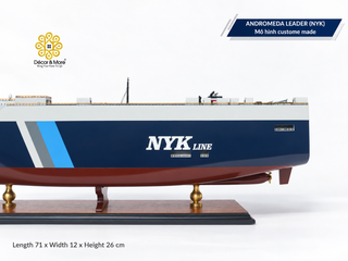 ANDROMEDA LEADER (NYK) Wooden Car Carrier Ship Model - 71cm Handcrafted Custom-Made Replica