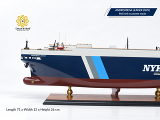 ANDROMEDA LEADER (NYK) Wooden Car Carrier Ship Model - 71cm Handcrafted Custom-Made Replica