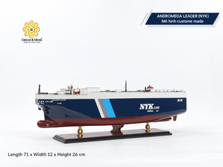 ANDROMEDA LEADER (NYK) Wooden Car Carrier Ship Model - 71cm Handcrafted Custom-Made Replica