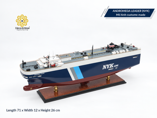 ANDROMEDA LEADER (NYK) Wooden Car Carrier Ship Model - 71cm Handcrafted Custom-Made Replica