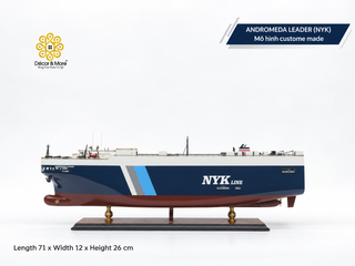 ANDROMEDA LEADER (NYK) Wooden Car Carrier Ship Model - 71cm Handcrafted Custom-Made Replica