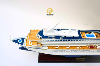 ASUKA II Cruise Ship Model 81cm with LED Lights - Handcrafted Wooden Display