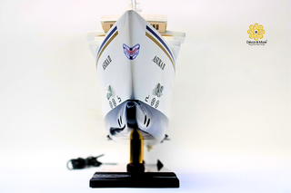 ASUKA II Cruise Ship Model 81cm with LED Lights - Handcrafted Wooden Display