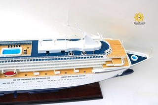 ASUKA II Cruise Ship Model 81cm with LED Lights - Handcrafted Wooden Display