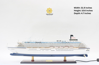 ASUKA II Cruise Ship Model 81cm with LED Lights - Handcrafted Wooden Display