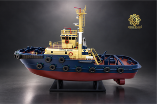 AUSTRAL SALVOR Wooden Tugboat Model - Handcrafted Australian Harbour Tug Replica