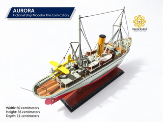 Aurora Fictional Ship Model 60cm - Comic-Inspired Maritime Display