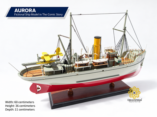 Aurora Fictional Ship Model 60cm - Comic-Inspired Maritime Display