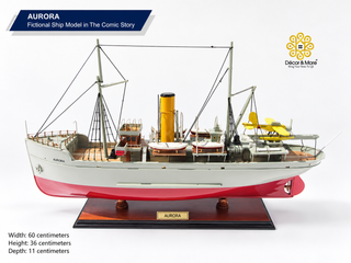 Aurora Fictional Ship Model 60cm - Comic-Inspired Maritime Display