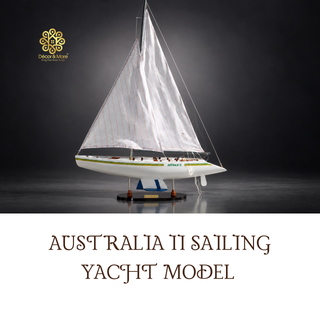 Australia II Sailing Yacht Model 70cm - Handcrafted Racing Yacht Display
