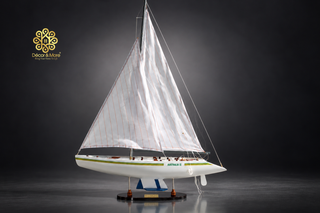 Australia II Sailing Yacht Model 70cm - Handcrafted Racing Yacht Display