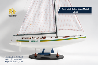 Australia II Sailing Yacht Model 70cm - Handcrafted Racing Yacht Display