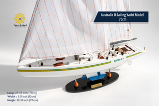 Australia II Sailing Yacht Model 70cm - Handcrafted Racing Yacht Display