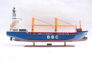 BBC Break Bulk Ship Model 100cm - Personalized Handcrafted Wooden Cargo Vessel