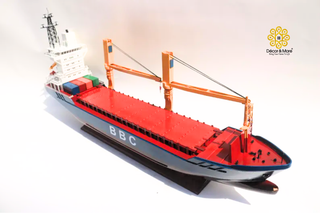 BBC Break Bulk Ship Model 100cm - Personalized Handcrafted Wooden Cargo Vessel