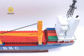 BBC Break Bulk Ship Model 100cm - Personalized Handcrafted Wooden Cargo Vessel
