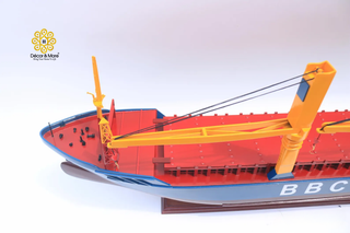 BBC Break Bulk Ship Model 100cm - Personalized Handcrafted Wooden Cargo Vessel