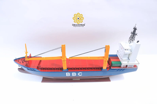 BBC Break Bulk Ship Model 100cm - Personalized Handcrafted Wooden Cargo Vessel