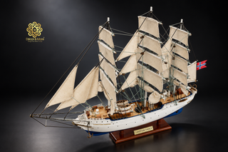 Christian Radich Wooden Ship Model 40cm - Handcrafted Historic Sailing Ship Display