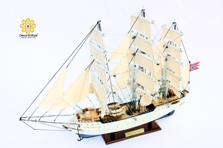 Christian Radich Wooden Ship Model 40cm - Handcrafted Historic Sailing Ship Display