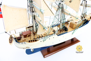 Christian Radich Wooden Ship Model 40cm - Handcrafted Historic Sailing Ship Display