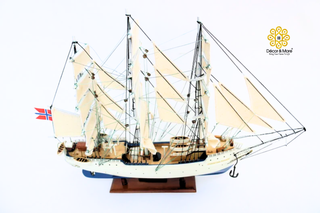 Christian Radich Wooden Ship Model 40cm - Handcrafted Historic Sailing Ship Display