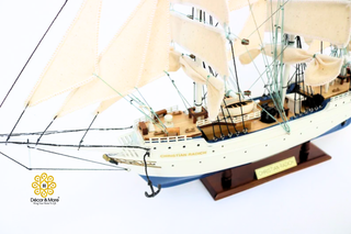 Christian Radich Wooden Ship Model 40cm - Handcrafted Historic Sailing Ship Display