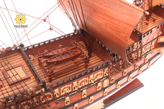 Sovereign of the Seas 1637 Model Ship 85cm - Padouk Wood Historic Sailing Ship Display
