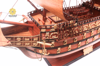 Sovereign of the Seas 1637 Model Ship 85cm - Padouk Wood Historic Sailing Ship Display