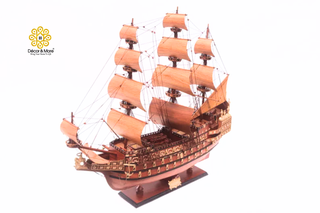 Sovereign of the Seas 1637 Model Ship 85cm - Padouk Wood Historic Sailing Ship Display