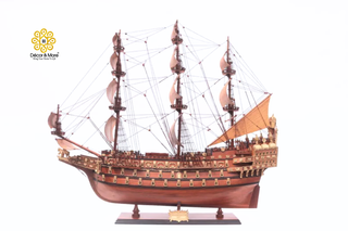 Sovereign of the Seas 1637 Model Ship 85cm - Padouk Wood Historic Sailing Ship Display
