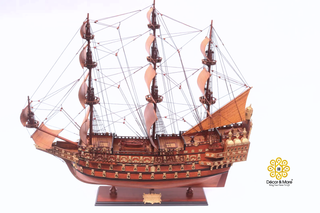 Sovereign of the Seas 1637 Model Ship 85cm - Padouk Wood Historic Sailing Ship Display