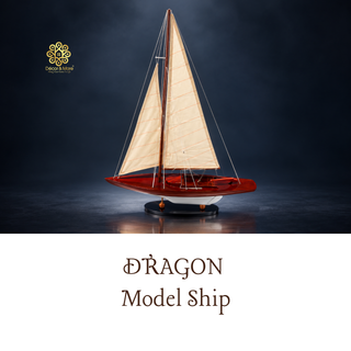 DRAGON Model Ship 52cm - Nautical Sailing Ship Display