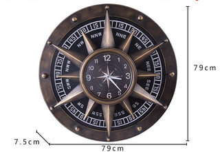 Compass Wall Clock Decorations