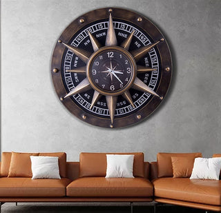 Compass Wall Clock Decorations
